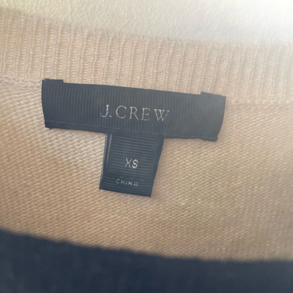 j. crew knit crewneck with black bow tie. size: xs - Picture 2 of 4
